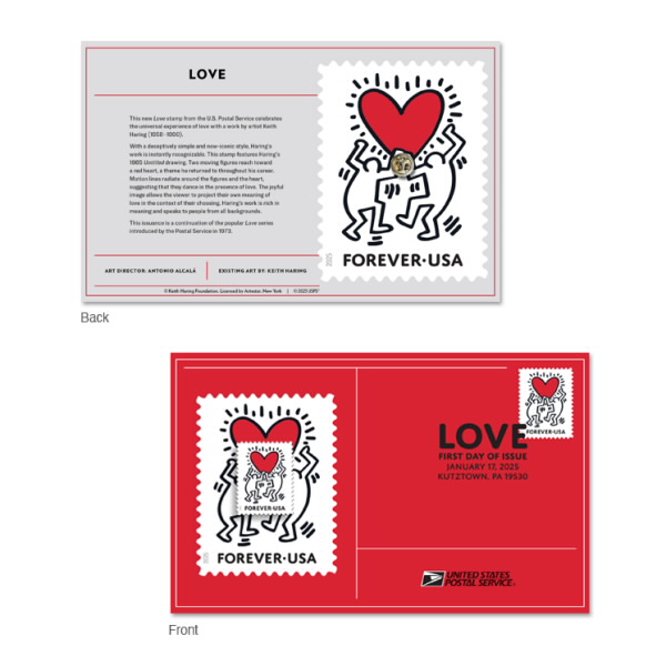 Love 2025 Stamp Pin with Cancellation Card | USPS.com