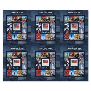 American Icons Press Sheets without Die-Cuts