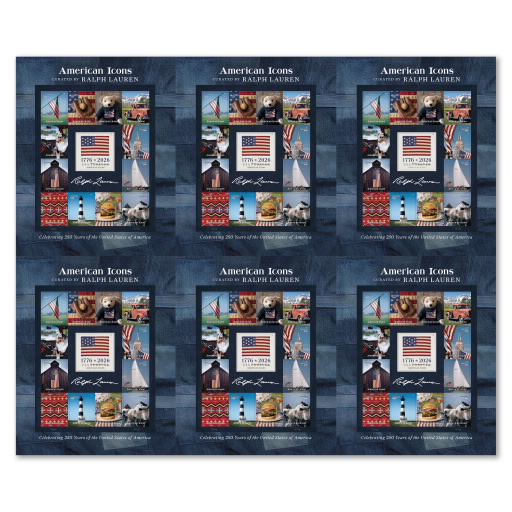 American Icons Press Sheets without Die-Cuts