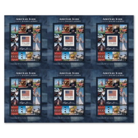 American Icons Press Sheets without Die-Cuts