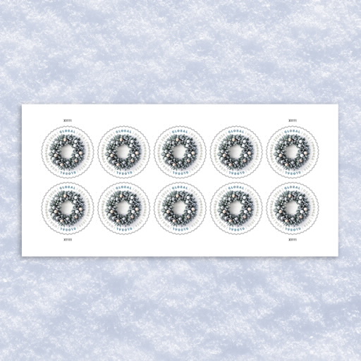 Global: Winter Wreath Stamps