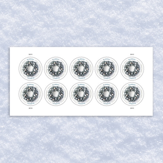 Global: Winter Wreath Stamps