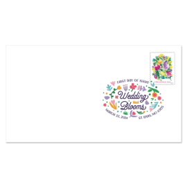 Wedding Blooms Digital Color Postmark