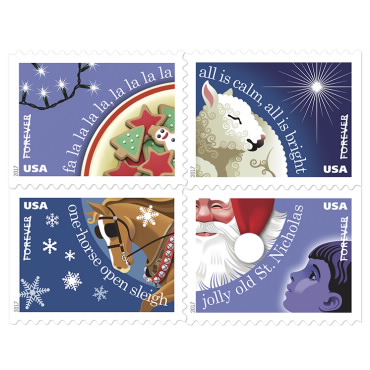 How many stamps are in a book of postage stamps Christmas Carols Stamp Usps Com