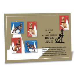Military Working Dogs Stamped Pin Set