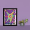 Piñatas! Framed Stamps, 7-Point Star with Purple Background