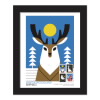 Winter Woodland Animals Framed Stamps, Deer