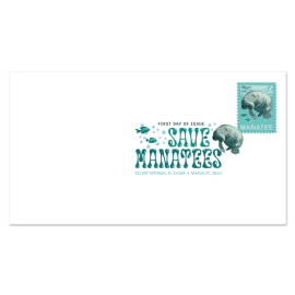 Save Manatees Digital Color Postmark