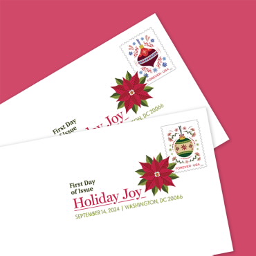 Holiday Joy Stamps Digital Color Postmark