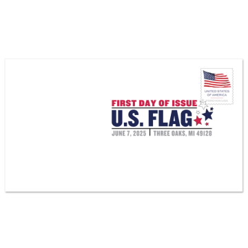 U.S. Flag 2025 Digital Color Postmark, Stamp from Book of 20
