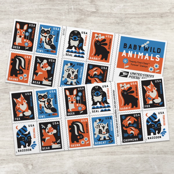 Baby Wild Animals Stamps | USPS.com
