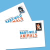 Baby Wild Animals Digital Color Postmarks