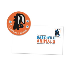 Baby Wild Animals Vinyl Sticker, Don’t Be a Stinker