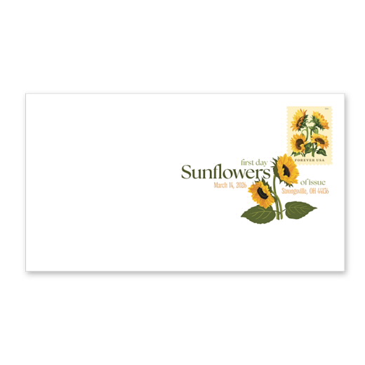 Sunflowers Digital Color Postmark