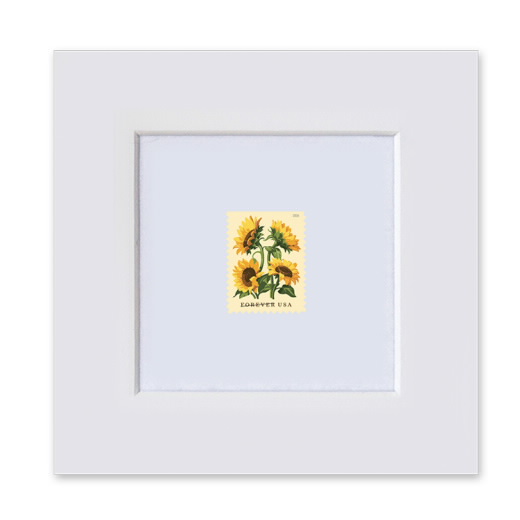 Sunflowers Matted Stamp