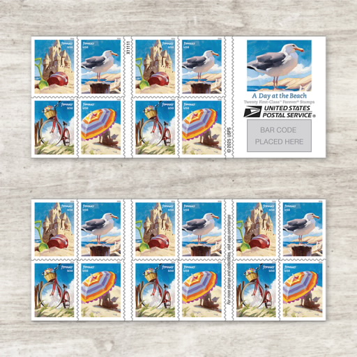 A Day at the Beach Stamps