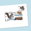 Squirrels & Chipmunks in Snow Digital Color Postmarks