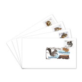 Squirrels & Chipmunks in Snow Digital Color Postmarks image