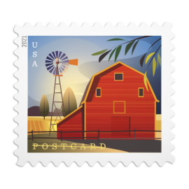 Barns Postcard Stamps