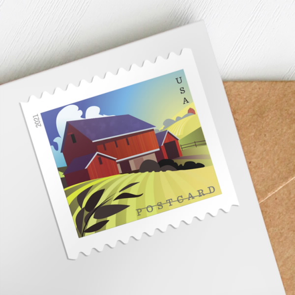 Barns Postcard Stamp