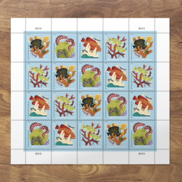 Coral Reefs Postcard Stamps