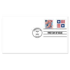 Patriotic Block Nonprofit First Day Cover