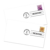 Dahlias First Day Cover, Stamp from Coil of 3,000 image