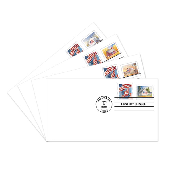 Presorted Flags on Barns First Day Cover (Coil of 10k)