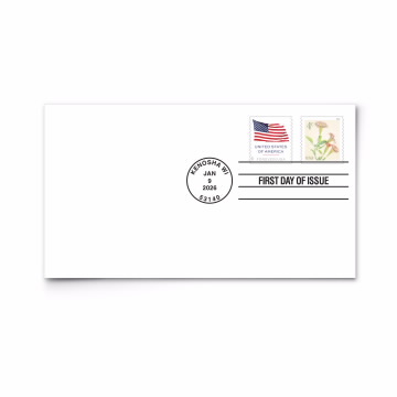 Angel's Trumpets First Day Cover, Stamp from Coil of 10,000