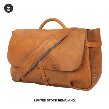 Buffalo Jackson Saddle Tan Leather Messenger Mail Bag