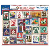 Christmas Stamps 1,000 Piece Jigsaw Puzzle image