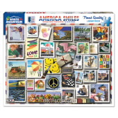America Smiles Stamps - 1,000 Piece Jigsaw Puzzle image