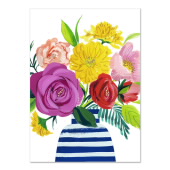 Floral Stripe Vase Notecards image
