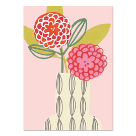 Mod Zinnias Notecards