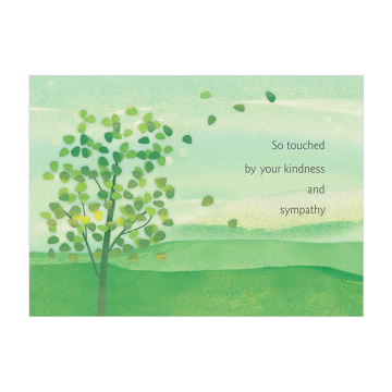 Green Tree Sympathy Cards
