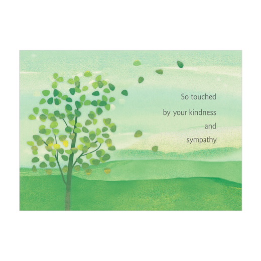 Green Tree Sympathy Cards