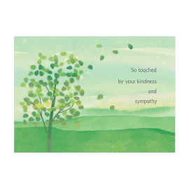 Green Tree Sympathy Notecards