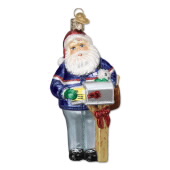 Glass Santa Ornament image