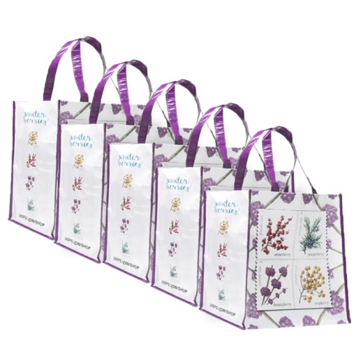 Winter Berries Tote Bags