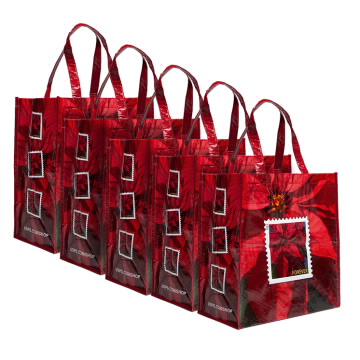 Poinsettia Tote Bags