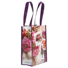 Floral Stamps Small Tote Bag