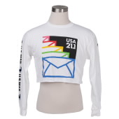 Envelope Crop Top Long-Sleeve Shirt image