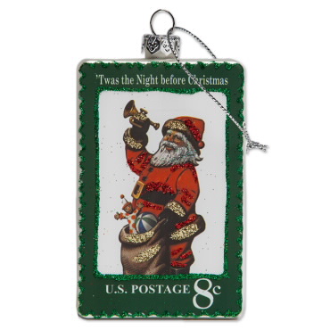 Santa Stamp Ornament