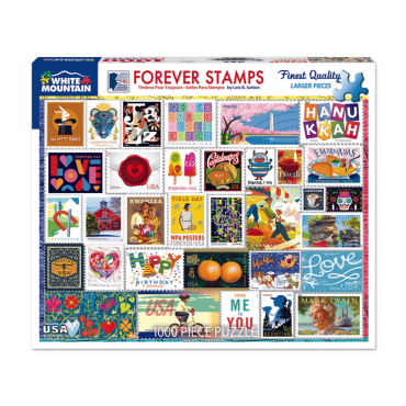 1000 Piece Jigsaw Puzzle - Forever Stamps – White Mountain Puzzles