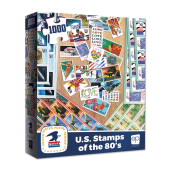 USPS® U.S. Stamps of the 80's 1,000 Piece Jigsaw Puzzle image