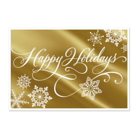Happy Holidays on Gold Card 