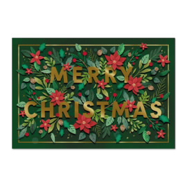 Merry Christmas Floral Card