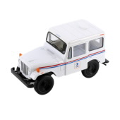 USPS White Pull Back Toy Jeep image