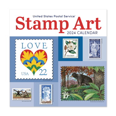 USPS Stamp Art 2024 Wall Calendar