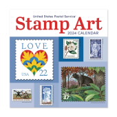 USPS Stamp Art 2024 Wall Calendar image